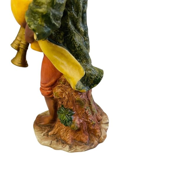 Vintage Capodimonte Italian Figurine Of Shepherd Boy Playing Bagpipes 11" Porcel - Picture 5 of 11